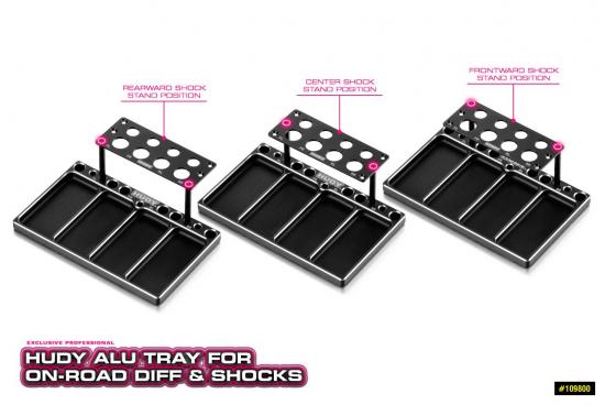 Hudy Aluminium Tray For On-Road Diff + Shocks