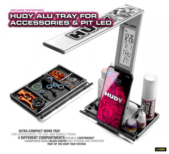 Hudy Aluminium Tray For Accessories + Pit LED