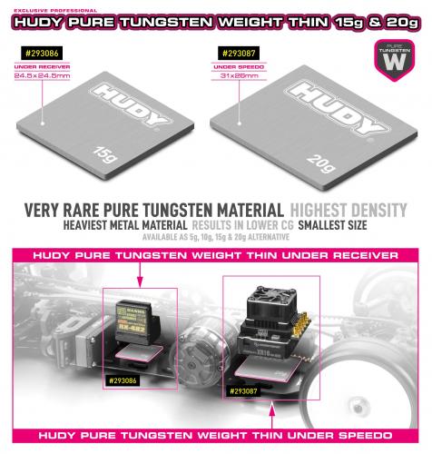 Hudy Pure Tungsten Weight Thin - 31X26mm - 20G