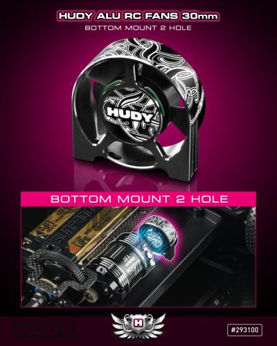 Hudy Aluminium RC Fan 30mm - Bottom Mount 2 Hole