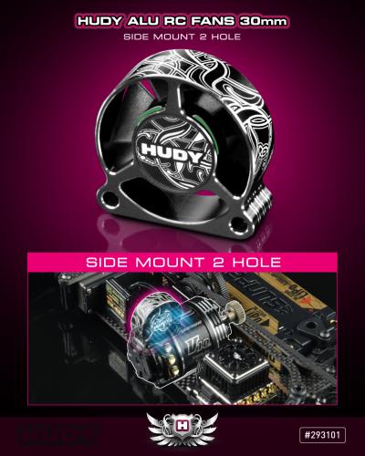 Hudy Aluminium RC Fan 30mm - Side Mount 2 Hole