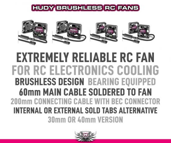 Hudy Brushless RC Fan 30mm - With Internal Soldering Tabs