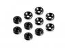 Hudy Aluminium Countersunk Servo Shim - Black (10)