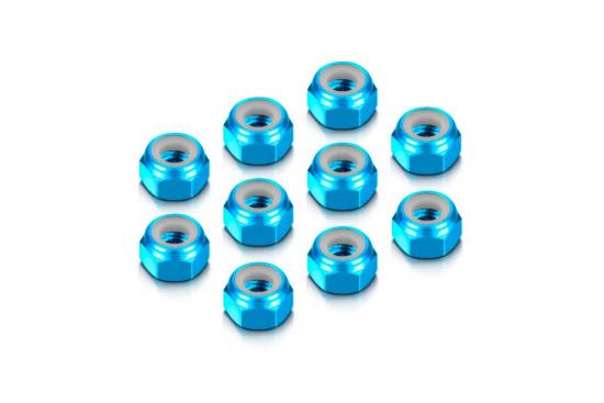 Hudy Aluminium Nut M4 - Blue (10)