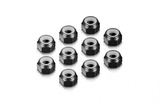 Hudy Aluminium Nut M4 - Black (10)