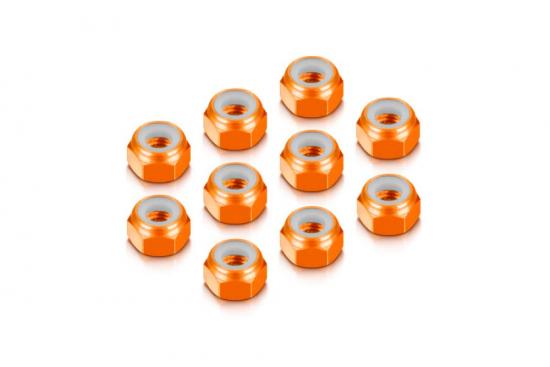 Hudy Aluminium Nut M4 - Orange (10)