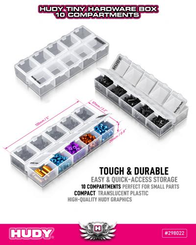 Hudy Tiny Hardware Parts Box - 8 Compartments ** CLEARANCE **