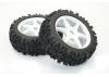 Fastrax 1:8 Grator Tyres Mounted On 6-Spoke White (2)