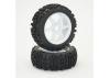 Fastrax 1:8 Grator Tyres Mounted On 6-Spoke White (2)