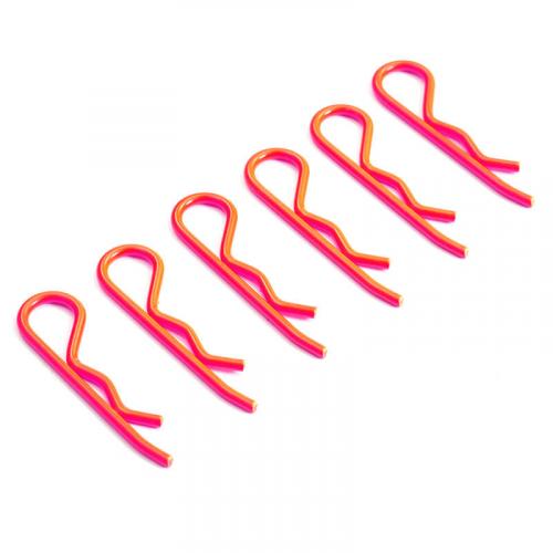 Fastrax 1:8 / 1:5 Transponder Body Clips - Fluorescent Pink (6)