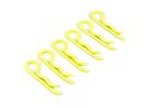 Fastrax 1:8 / 1:5 Transponder Body Clips - Fluorescent Yellow (6)