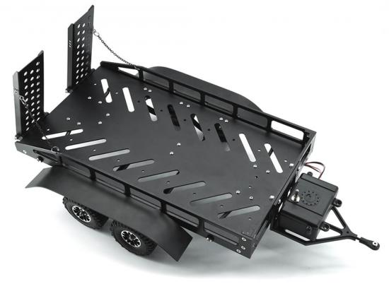 Fastrax Dual Axle Trailer With Ramps + LEDs - Medium 1:12 - 1:18 Scale ** CLEARANCE **
