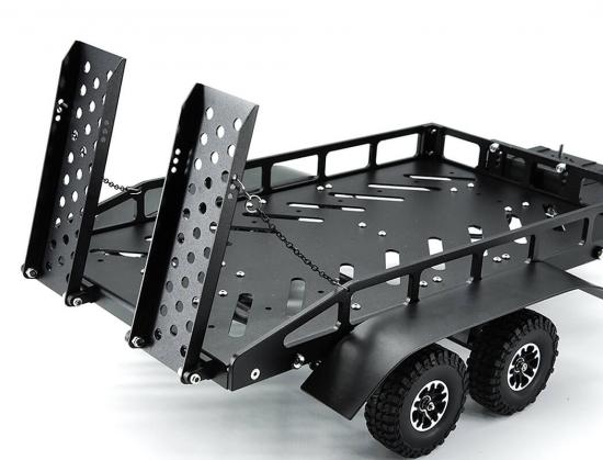 Fastrax Dual Axle Trailer With Ramps + LEDs - Medium 1:12 - 1:18 Scale ** CLEARANCE **