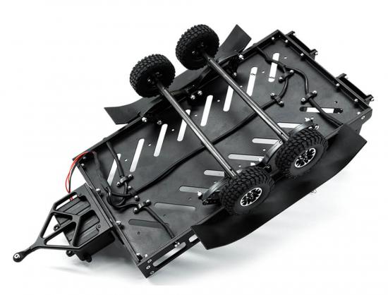 Fastrax Dual Axle Trailer With Ramps + LEDs - Medium 1:12 - 1:18 Scale ** CLEARANCE **