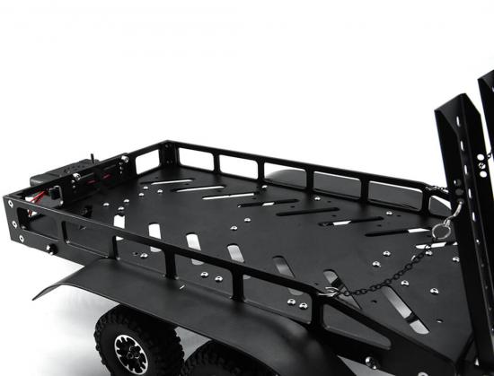 Fastrax Dual Axle Trailer With Ramps + LEDs - Medium 1:12 - 1:18 Scale ** CLEARANCE **