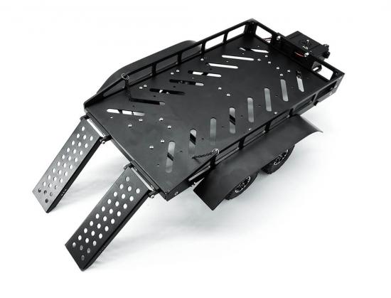 Fastrax Dual Axle Trailer With Ramps + LEDs - Medium 1:12 - 1:18 Scale ** CLEARANCE **
