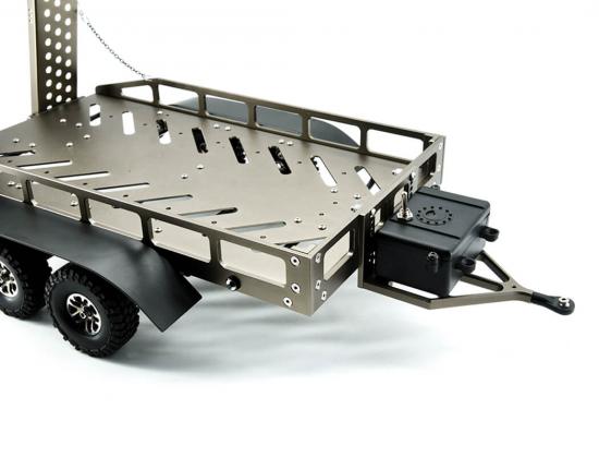 Fastrax Dual Axle Trailer With Ramps + LEDs - Medium 1:12 - 1:18 Scale