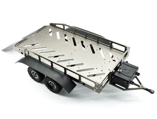 Fastrax Dual Axle Trailer With Ramps + LEDs - Medium 1:12 - 1:18 Scale