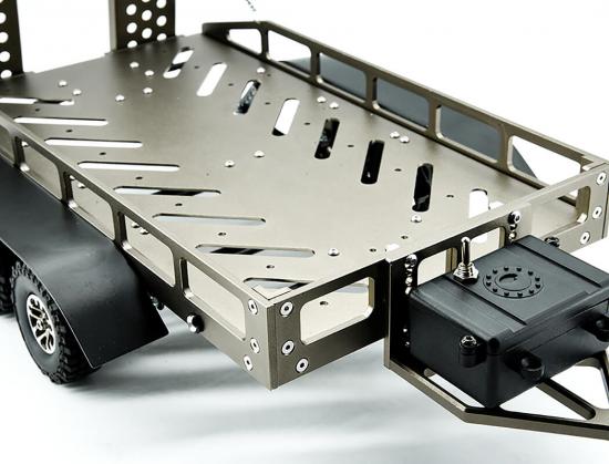 Fastrax Dual Axle Trailer With Ramps + LEDs - Medium 1:12 - 1:18 Scale