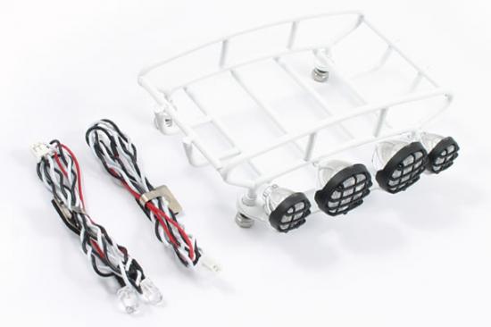 Fastrax Rounded Luggage Tray with Lights - Small - White