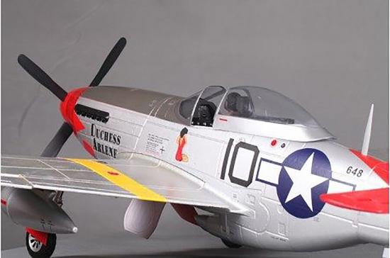 FMS P-51D Mustang V8 1450mm Red Tail - ARTF With Reflex Gyro