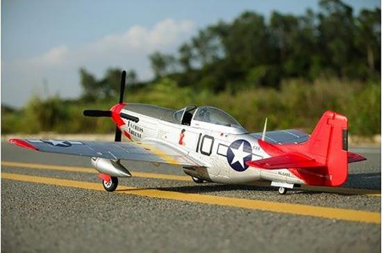 FMS P-51D Mustang V8 1450mm Red Tail - ARTF With Reflex Gyro