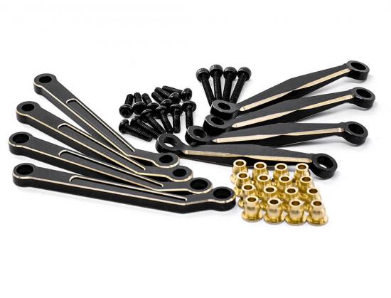 Fastrax FCX24 Black Brass Suspension Link Rods (8Pc)