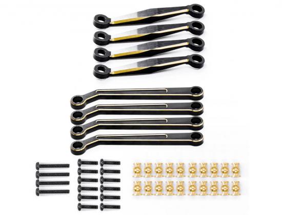 Fastrax FCX24 Black Brass Suspension Link Rods (8Pc)