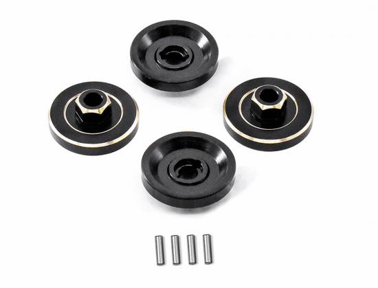 Fastrax FCX24 Black Brass Wheel Counterweights (4Pc)