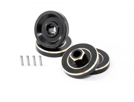 Fastrax FCX24 Black Brass Wheel Counterweights (4Pc)