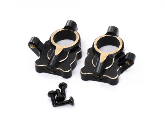 Fastrax FCX24 Black Brass Steering Arm Housing (2Pc)