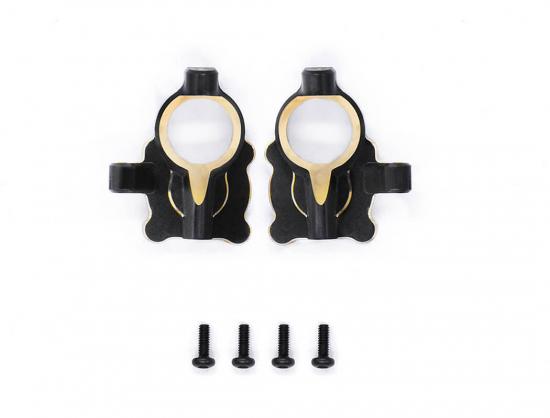 Fastrax FCX24 Black Brass Steering Arm Housing (2Pc)