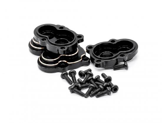 Fastrax FCX24 Black Brass Axle Housing Covers (4Pc)