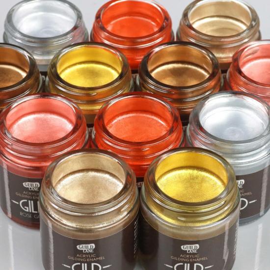 Guild Lane GILD Acrylic Gilding Enamel Paint, Gold (250ml Tin)