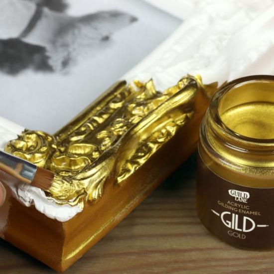 Guild Lane GILD Acrylic Gilding Enamel Paint, Gold (250ml Tin)