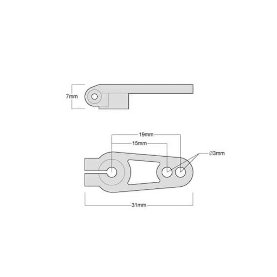 GMade Aluminium Clamping Servo Arm (Red) (25T)