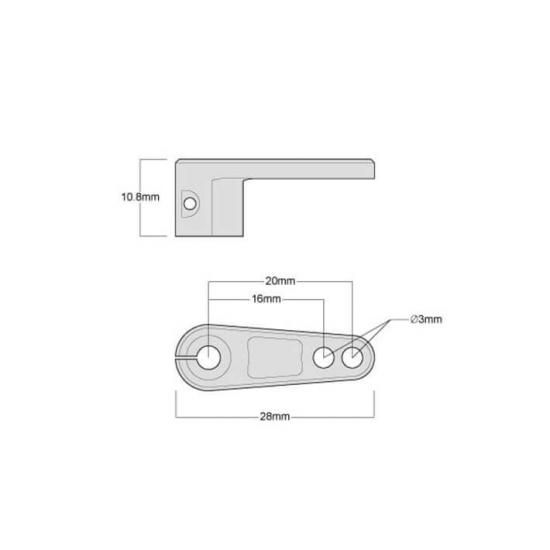 GMade Aluminium Offset Clamping Servo Arm (Red) (25T)