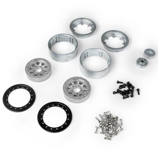 GMade 1.9 Ar04 5-Lug Aluminium Beadlock Wheels (Silver) (2) — image 3 of 4