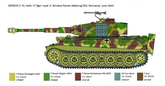 Italeri Pz.Kpfw.VI Tiger I Ausf.E late prod.