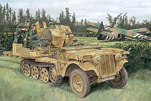 Dragon 1/35 Sdkfz 10/5Fur 2Cm Flak Discc
