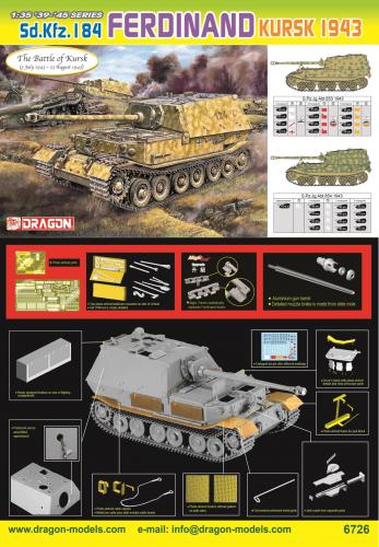 DRAGON 1/35 Sd.Kfz.184 Ferdinand (the Battle of Kursk)					