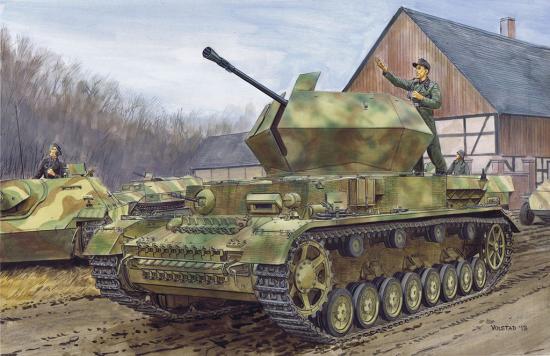 Dragon D6746 - Dragon Flakpanzer IV Ostwind W/Zimmerit | Military