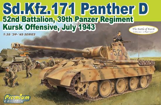 DRAGON 1/35 Sd.Kfz.171 Panther D 52nd Battalion - 39th Panzer Regiment Kursk Offensive - July 1943 (Premium E