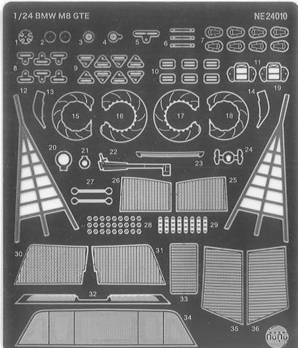 Etching Details Parts BMW M8 Gte 2019 Daytona Winne