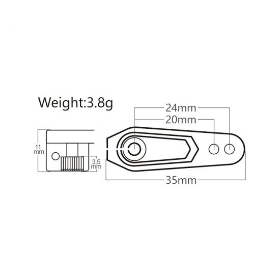 Power HD Aluminium Servo Horn 20-24mm - 25T Futaba Fitment
