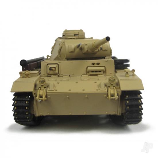 Henglong 1:16 Tauch Panzer III with Infrared Battle System (2.4GHz  Shooter  Smoke  Sound  Metal Gearbox)