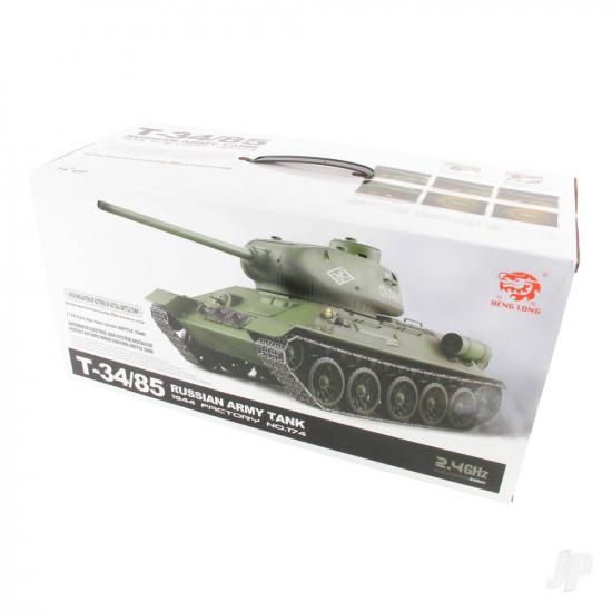 Henglong 1:16 Russian T-34 / 85 with Infrared Battle System (2.4GHz Shooter Smoke Sound Metal Gearbox)