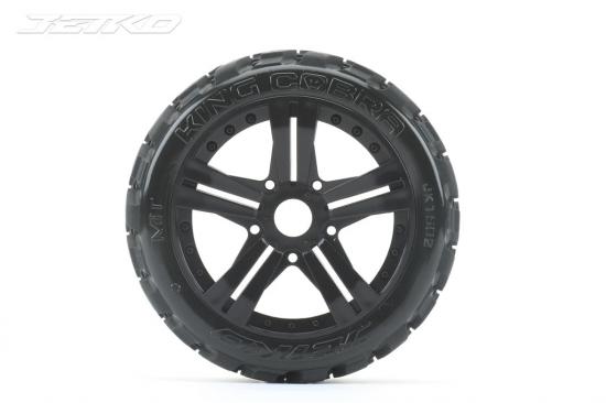 Jetko Extreme King Cobra 1:8 Buggy Belted Tyres on Black Wheels 17mm Hex (2)