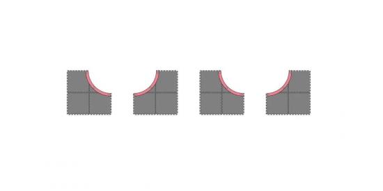 Kyosho Mini-Z Grand Prix Circuit50 Large Corner Set (16pcs)