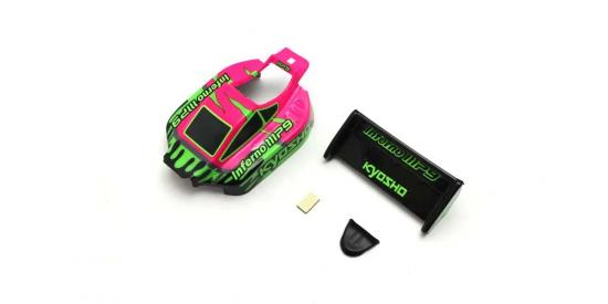 Kyosho Pre-painted Mini-Z Buggy Inferno MP9 TKI3 Body Set - Pink-Green